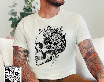 Floral Skull SVG: Skeleton Cut File For Cutting Machines