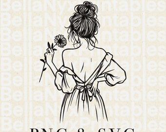 Woman Line Art SVG: Minimalist Body Drawing (PNG, SVG)