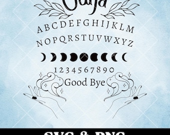 Ouija Brett SVG: Witchy Spirit Brett Clipart (Digitaler Download)