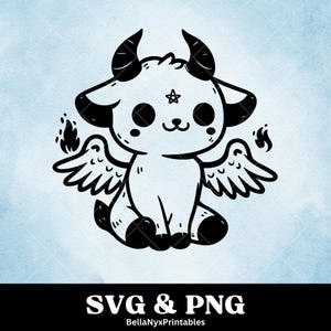 Uroczy Baphomet SVG, satanistyczny clipart (PNG, SVG)