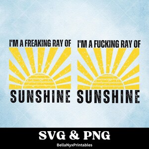 Sarcastic Ray of Sunshine SVG PNG - T-Shirt Design Files