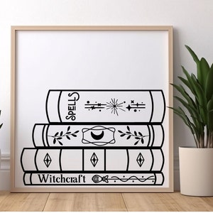 Witchy books SVG, Spell book Svg, cricut svg png file, witchcraft clipart