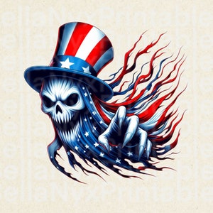 4th Of July Reaper PNG, Cryptid PNG, 4th Of July Sublimation