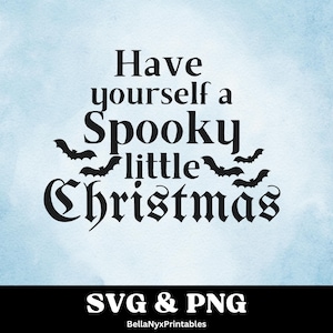 Gothic Spooky Weihnachten SVG PNG: Urlaub T-shirt Kartendesign Bild 1