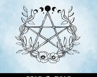 Celestial Pentagram SVG PNG: Digital Download For Cricut Cutting Machines