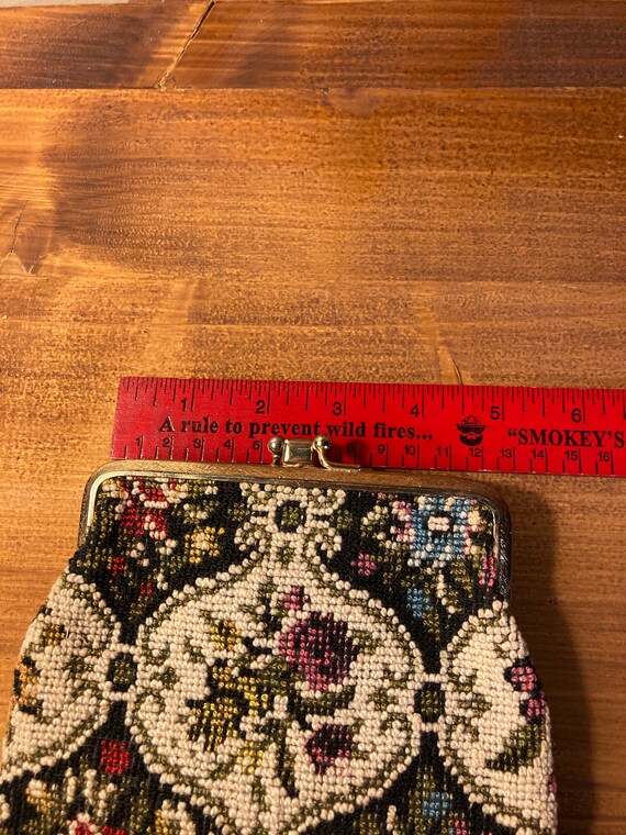 Vintage 1950s Brocade Clutch Purse with 2 section… - image 8
