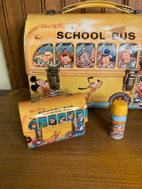 1960s Walt Disney School Bus Lunch Box and 2001 H… - image 2