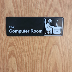 The computer room Door sign