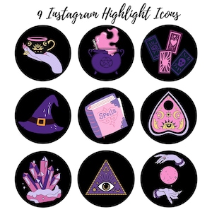9 Witchy Pastelgoth Instagram Highlight Covers, IG Story, IG Highlight Icons