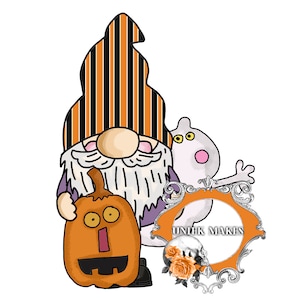 TEMPLATE - Halloween Gnome Door Hanger Template - DIY Door Hanger - Door Decor Template - Halloween Template - Downloadable Door Hanger