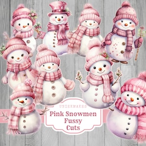 Christmas Snowman Fussy Cuts, Christmas Junk Journal Kit, Journal Printable, Christmas Journal, Winter Ephemera, Snowman Tags, Uniekmakes
