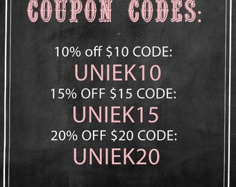 Coupon Codes (Information Purpose Only Do Not Buy)