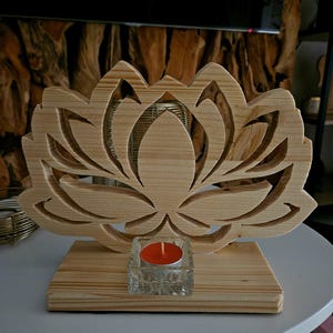 wooden candle holder