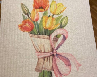 Swedish Dishcloths Spring Flower Bouquet - Best Eco-Friendly Paper Towel Alternatives!