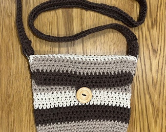 Handmade crocheted crossbody bag