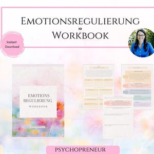 Workbook for emotional regulation | Therapy workbook | Mindfulness & CBT exercises for stress management