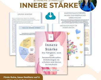 Cuaderno de ejercicios de fortaleza interior en PDF: Fortalecimiento de la resiliencia, desarrollo de la autoconfianza, atención plena y autorreflexión, salud mental, superación de la ansiedad.
