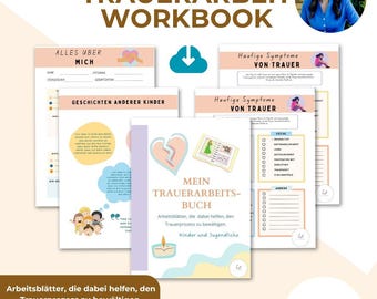 Cuaderno de trabajo sobre el duelo para niños (PDF) | Cuaderno de trabajo sobre el duelo para adolescentes | Cómo afrontar el duelo en niños | Comprender las emociones | Hojas de trabajo para terapia