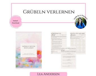 Cuaderno de ejercicios “Detén la rumiación” – Atención plena, autorreflexión y lucha contra el exceso de pensamiento | Diario psicológico para el desapego y la paz interior (PDF)