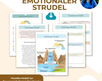 Cuaderno de trabajo sobre el duelo en PDF | Hoja de trabajo sobre la agitación emocional | Autoayuda para el asesoramiento sobre el duelo | Procesamiento de la pérdida | Ejercicios de autocuidado |