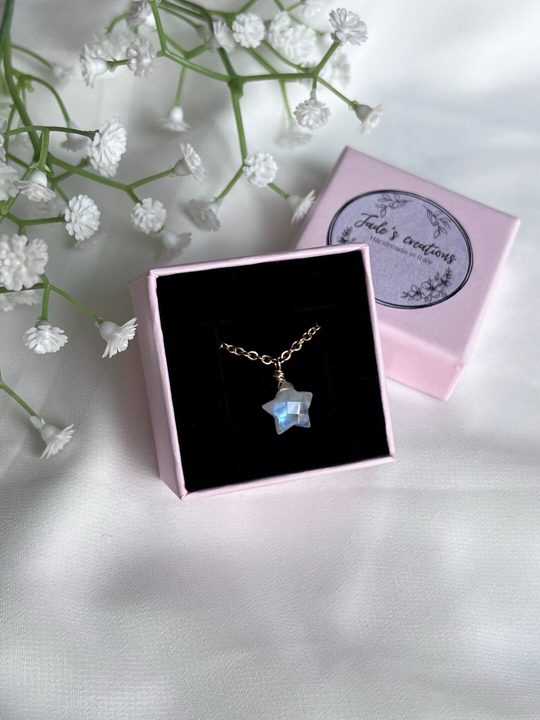 Collana Con Ciondolo Panda E Pietra Portafortuna (Zaffiro) In Argento 925 - Regalo Per Lei