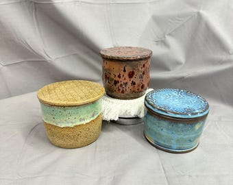 Stoneware Butter Keeper,  French Butter Dish, Atisan Pottery