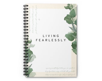 Furchtlos leben Spiralblock, Frauen Journal, Inspirierendes Journal, Motivations Journal, Spirituelles Journal, Self Care Notebook