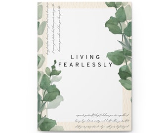 Viviendo sin miedo Diario de tapa dura, Diario inspirador, Diario motivacional, Diario de amor propio, Diario de cuidado personal, Planificador diario