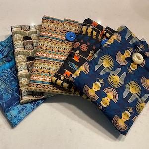 Egyptian Print Book Sleeves, E-Reader pouch or Document Wallet.