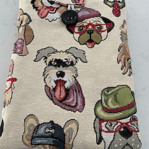 Dogs themed book sleeve