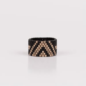Keket - High-End beaded ring, Seed Bead Ring, Bead Woven Band Ring,Seed Bead Jewelry, Delica Peyote Ring