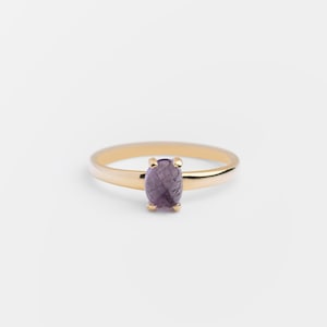 18K Gold Vermeil Purple Amethyst Ring