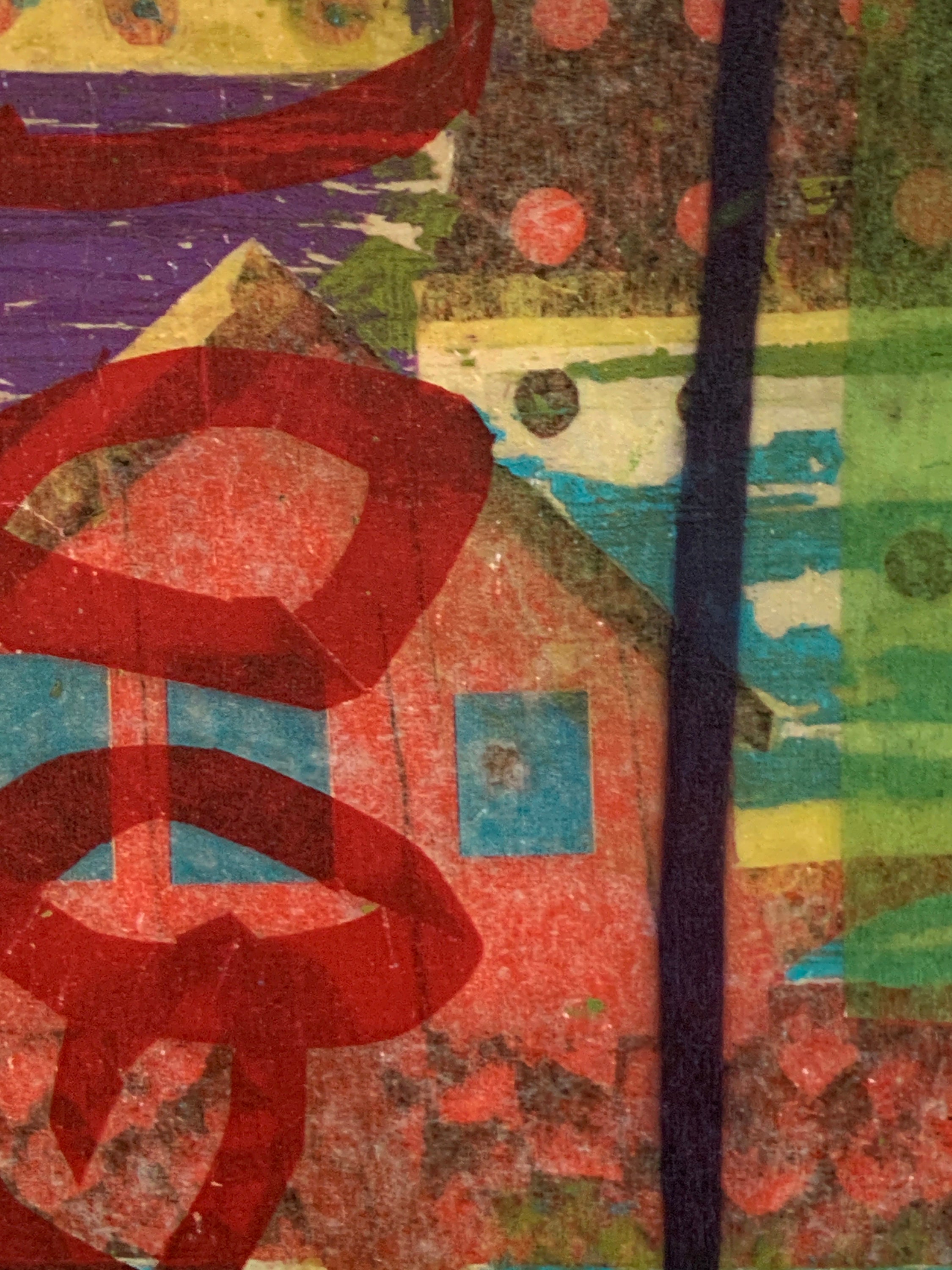 Original Abstract House Collage, Modern Wall Art, 6x6 - Etsy