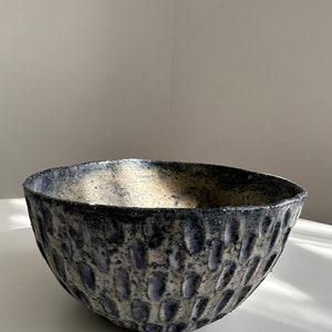 Handmade Salad, Fruit Bowl with denim effect