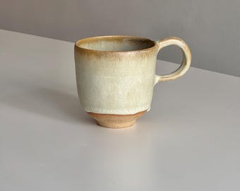 Handmade coffee mug in rustic and organic tones,for coffee lovers...