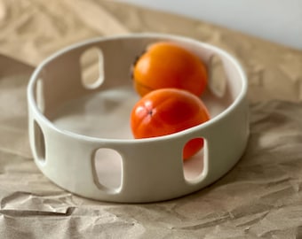 Handmade Ceramic Fruit Plate: Multi-Use Decorative Bowl