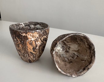 Handmade Ceramic Coffee Cup: Natural Clay Stoneware Mug (250ml)