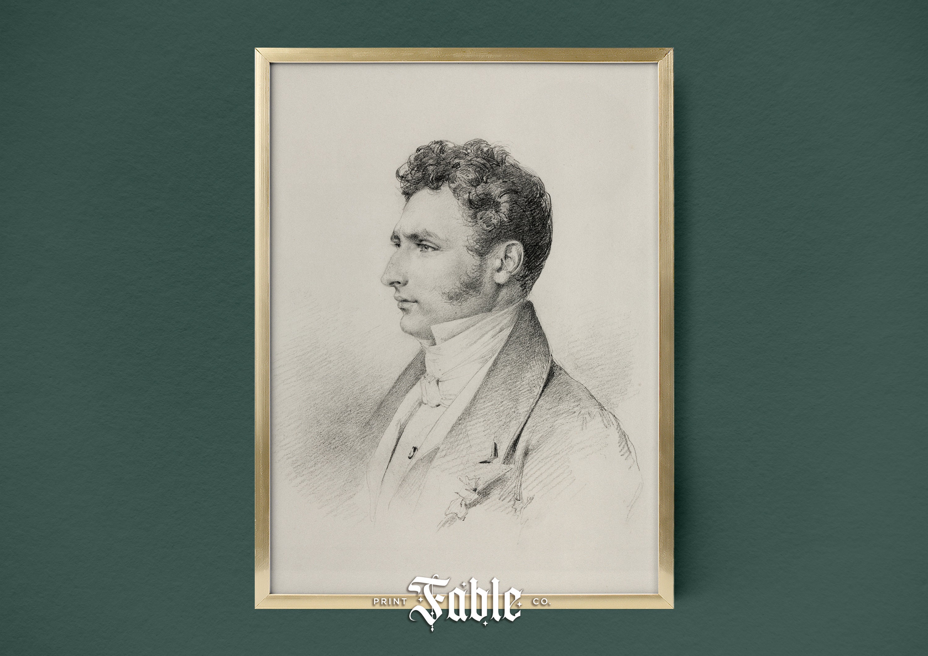 Vintage Gentleman Sketch | Printable Masculine Drawing | Dapper Man ...