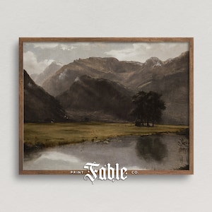 Calm Before the Storm Painting | Vintage Rainy Field Print | Printable Art | Digital Download