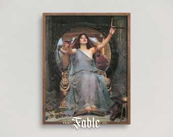 Frau mit Trank Mythologische Malerei | Griechische mythische Zauberin Kunst | Digitaler Download