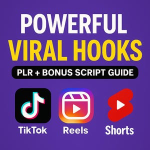 Viral Video Hooks / Scripts Guide | TikTok, Reels, Shorts Content Ideas | Viral PLR Hooks for Creators and Coaches