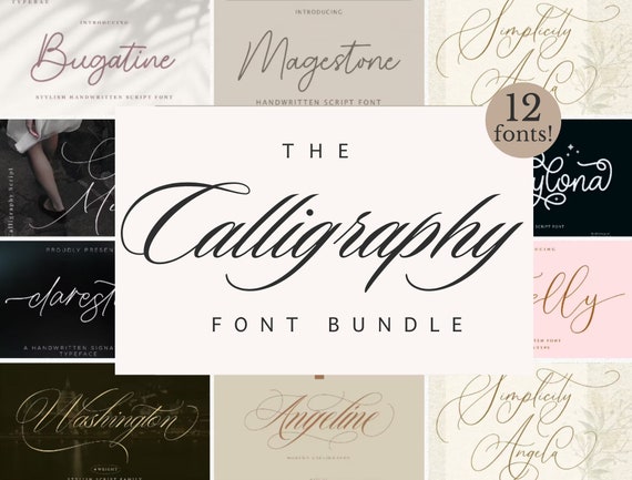 Elegante Kursive Schriftarten Hochzeit Schrift Kursive Schrift