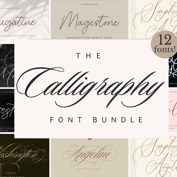 Kalligraphie-Schriftarten | Canva Schrift, Schreibschrift, kursive Schrift, digitale Schrift, Procreate Schrift, Photoshop Schrift, Hochzeitsschrift