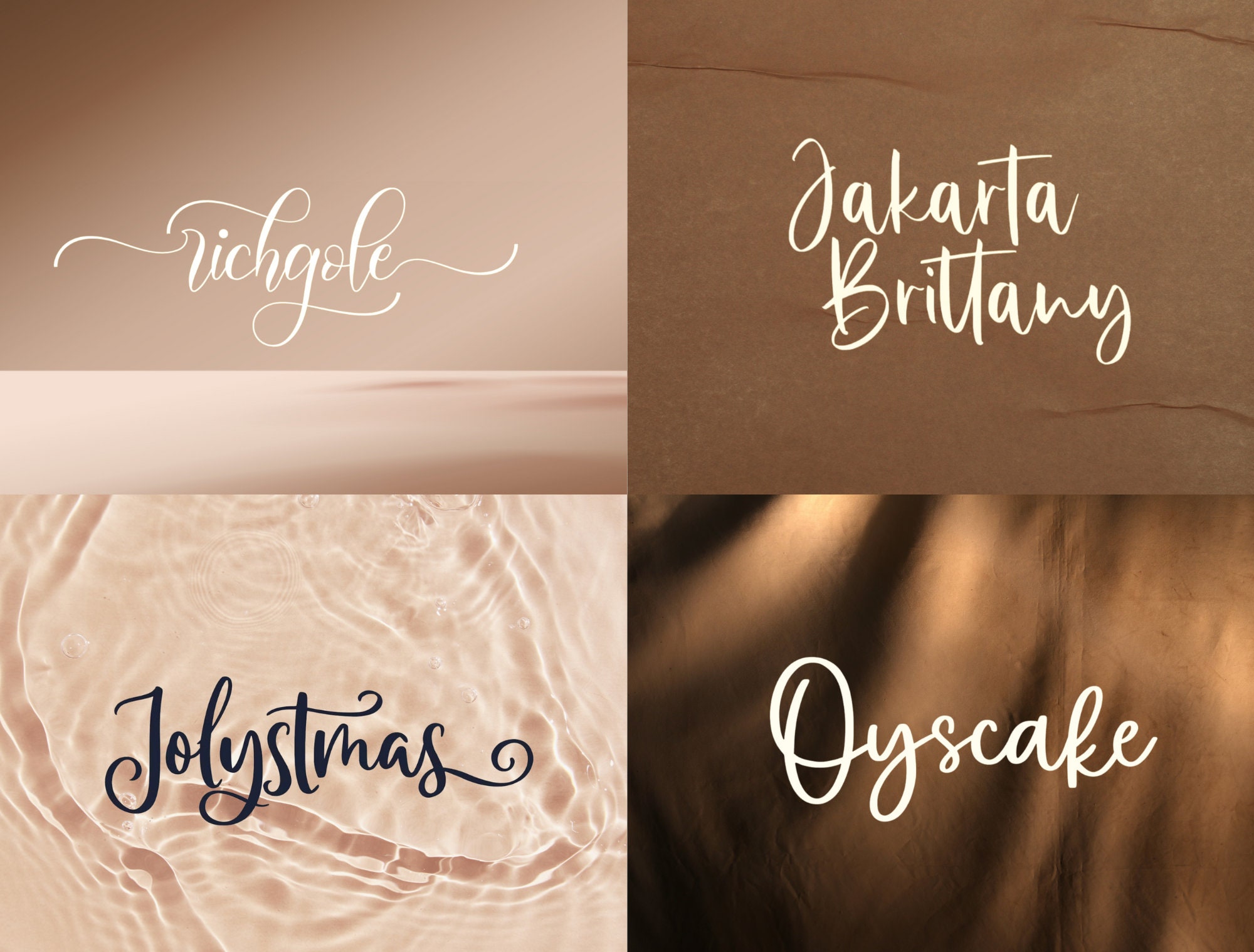 12 Calligraphy, Script Fonts Bundle for Weddings, Invitations, Graphic ...