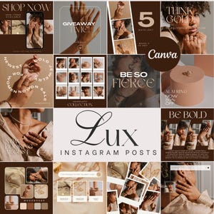 Small Business Instagram Posts | 35 Square Posts | Canva Template for Boutiques, Online Sellers, or Shop Owners