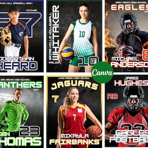 Sports Poster Template for Senior Night | Canva Template (Digital Download)