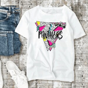 panthers, 80s design, retro, instant download, school mascot, spirit shirt, png