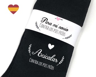 Calcetines de regalo de boda "contra los pies fríos" para el novio
