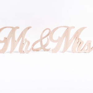 Wooden sign wooden stand Mr & Mrs wedding gift