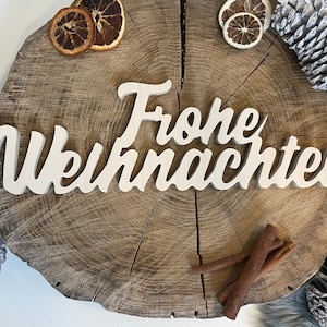 Weihnachtsdeko aus Holz Adventskranz Weihnachtsdekoration Schriftzug Advent Türkranz Deko Frohe Weihnachten Geschenk für Weihnachten Deko
